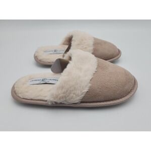 Chinese Laundry‎ Faux Fur Slippers, Women's Size XS/S, NEW With Tags Beige